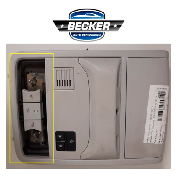Luz Interna Volkswagen Jetta 2.0 2014 - 5c6867489 C/ Detalhe