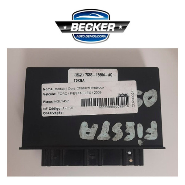 Módulo Ford Fiesta Flex 2009 - 7s6515604ac