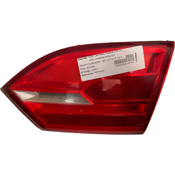 Lanterna Tampa Traseira Direita Jetta 2012 - 5c6945260