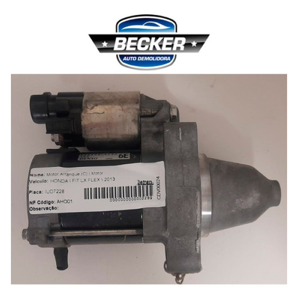Motor De Arranque Honda Fit Lx Flex 2013 - 4280005790