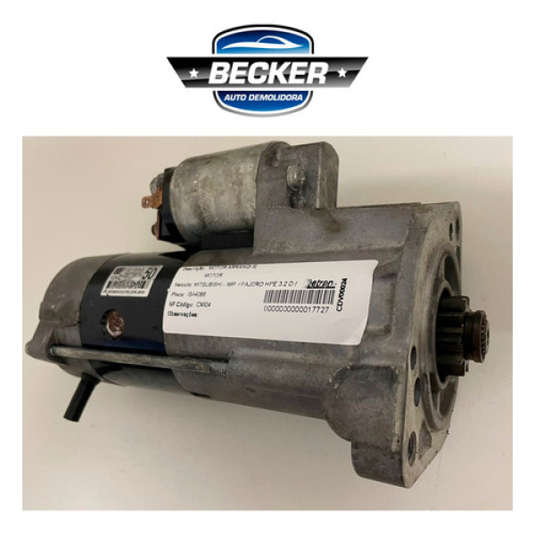 Motor De Arranque Pajero Hpe 3.2 D 2011 - M008t75074