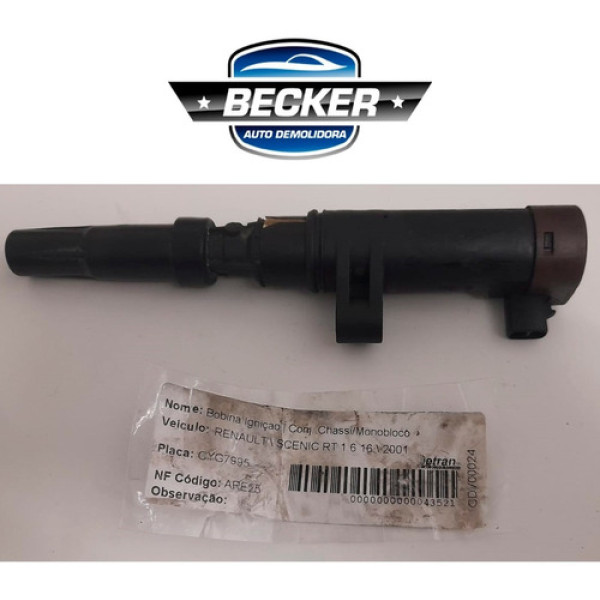 Bobina Ignição Renault Scenic 1.6 16v 2001 - 216031219