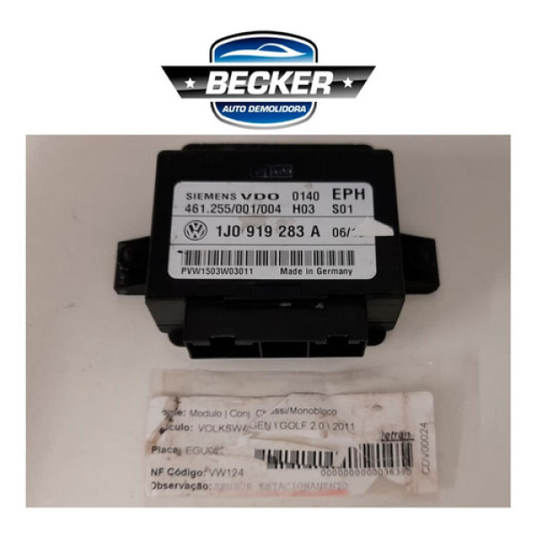 Módulo Sensor De Re Vw Golf 2011 - 1j0919283a