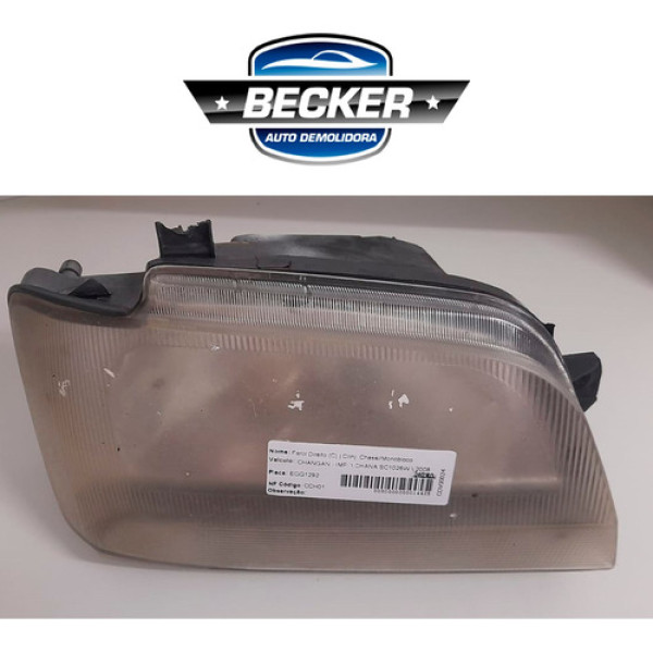 Farol Direito Changan Chana Sc1026w 2008 - C/ Detalhe