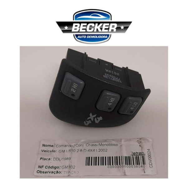 Botão Tração 4x4 Gm S10 2002