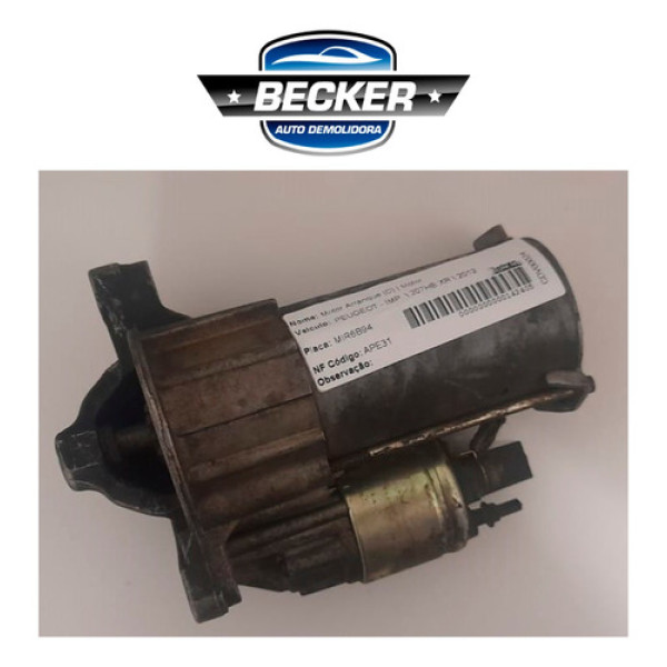 Motor De Arranque Peugeot 207hb Xr 2012 - D6g3