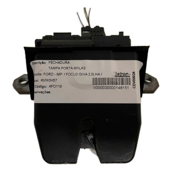 Fechadura Elét Tampa Traseira Focus Ghia 08/12 - 01041155002