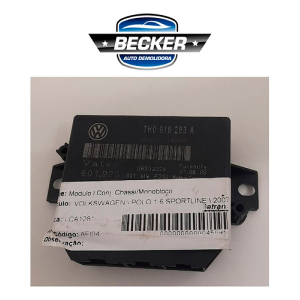 Módulo Vw Polo 1.6 Sportline 2007 - 7h0919283a