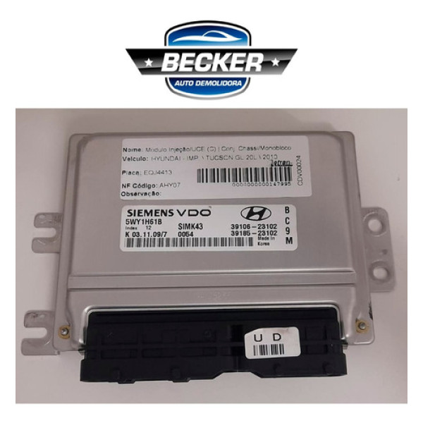 Módulo Injeção Hyundai Tucson 2.0 2010 - 3910623102