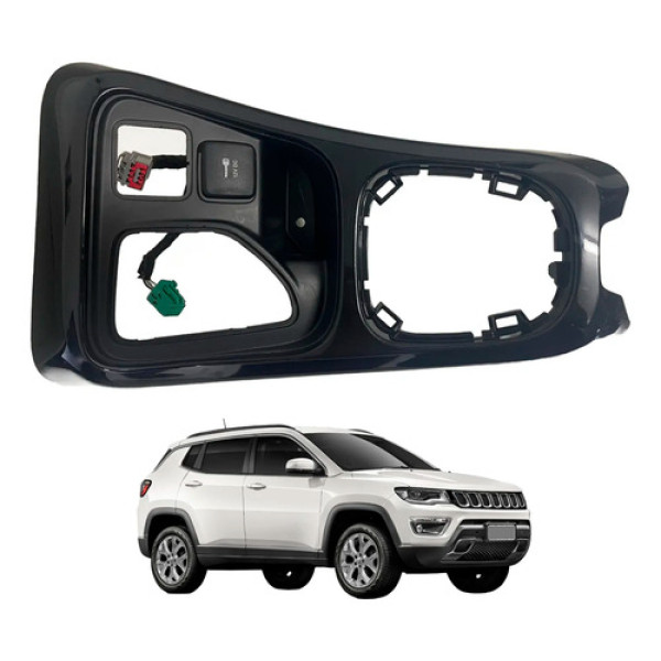 Moldura Alavanca Câmbio Black Piano Compass 2021