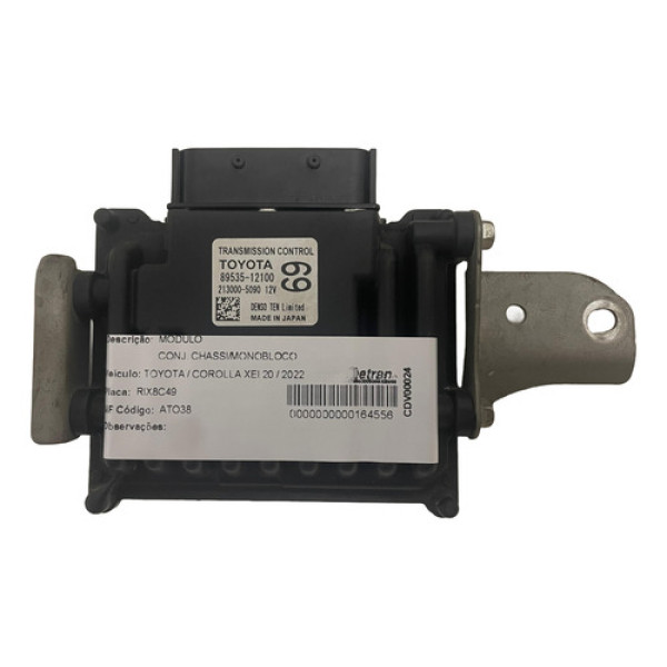 Módulo Câmbio Corolla Xei 2.0 2022 8953512100 2130005090