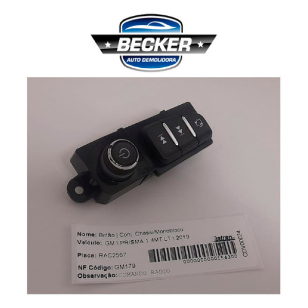 Botão Comando Som Gm Prisma 1.4 Lt 2019 - 42578316