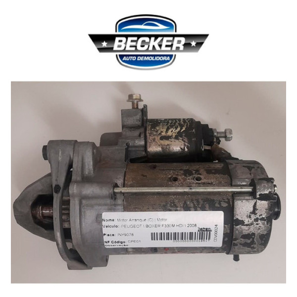 Motor De Arranque Peugeot Boxer F330m Hdi 2008 - 0001223013