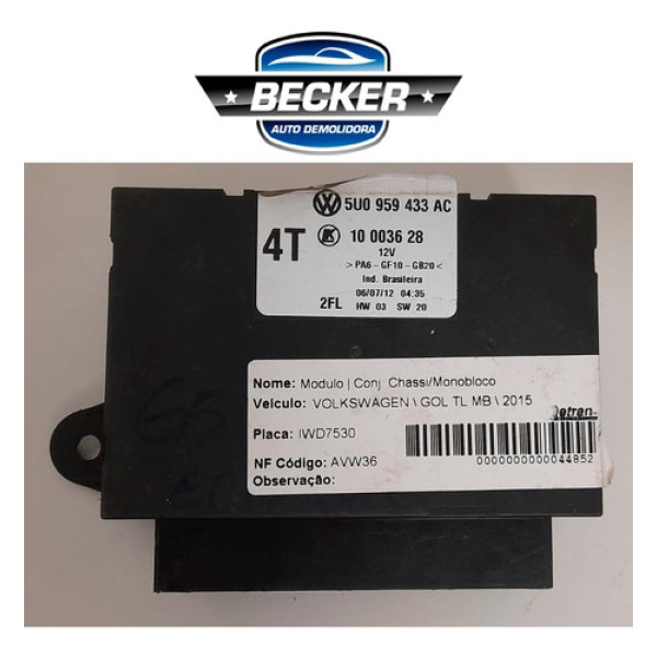 Módulo Conforto Volkswagen Gol 2015 - 5u0959433ac