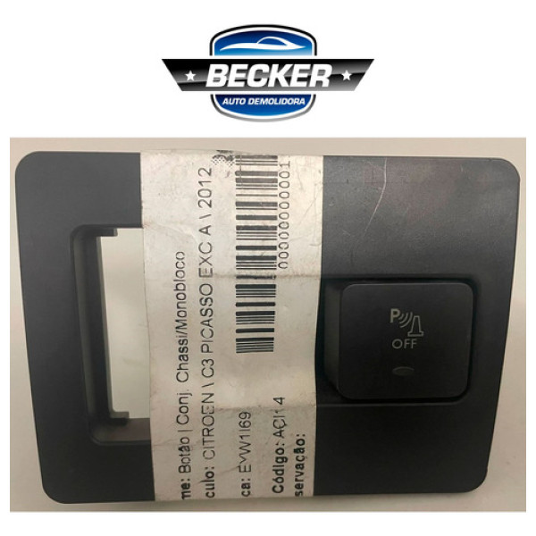 Comando Botão Parking Off C3 Picasso Exc 2012 - 96661969