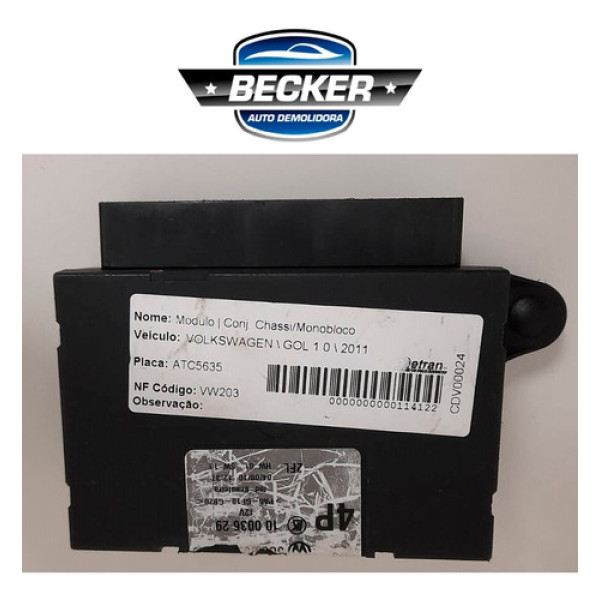 Módulo Volkswagen Gol 1.0 2011 - 10003629