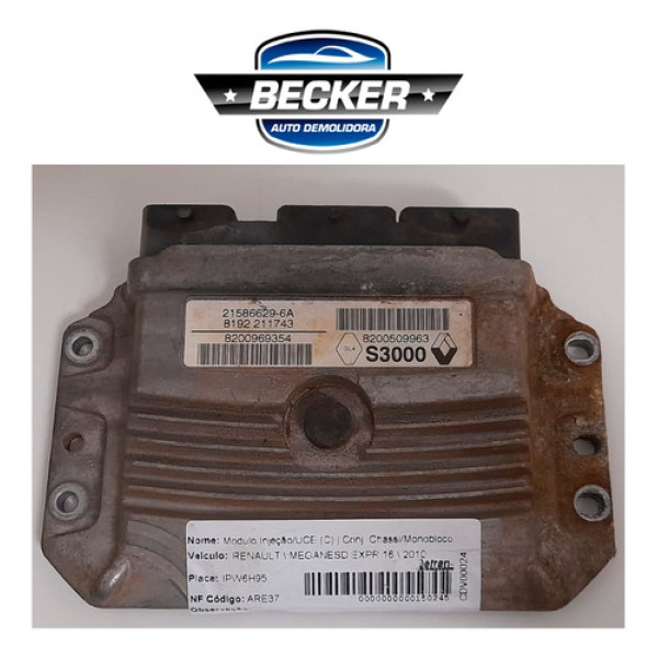 Módulo Injeção Renault Megane 1.6 2010 - 8200509963