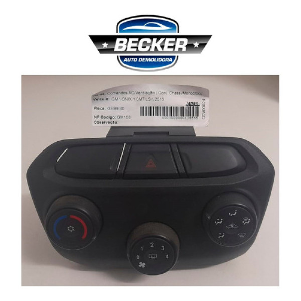 Comando Ar Condicionado Gm Onix Prisma 2012 A 2016 -52108784