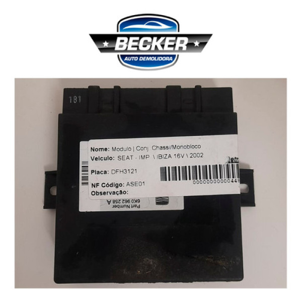 Módulo Seat Ibiza 16v 2002 - 6k0962258a