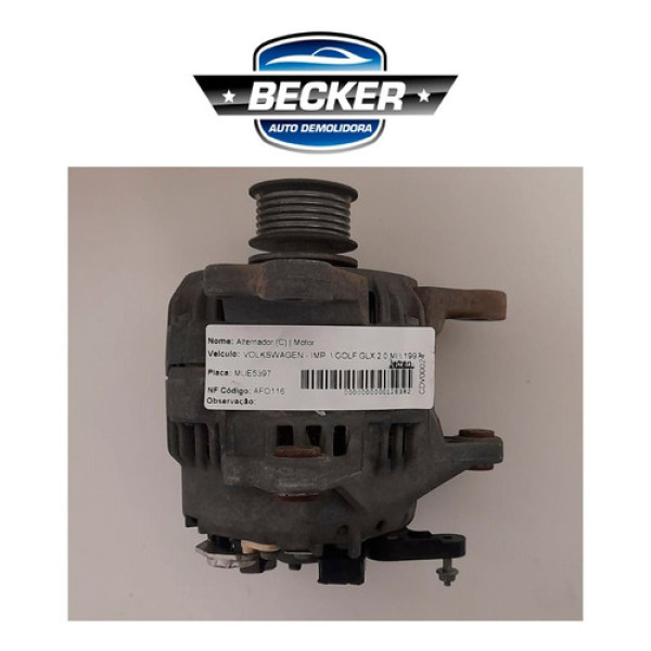 Alternador Vw Golf Glx 2.0 1997