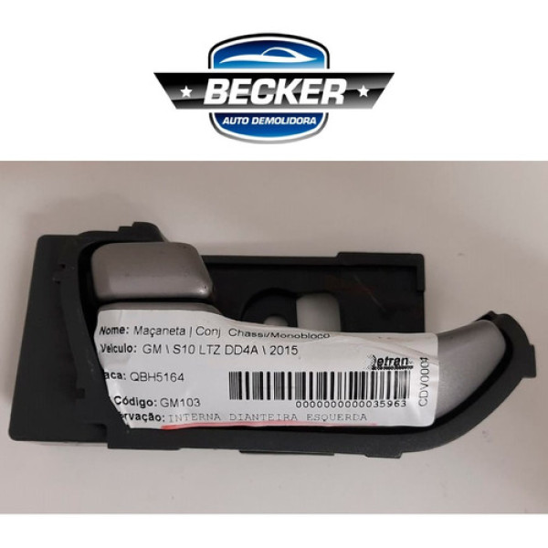 Maçaneta Interna Traseira/dianteira Esquerda Gm S10 Ltz 2015