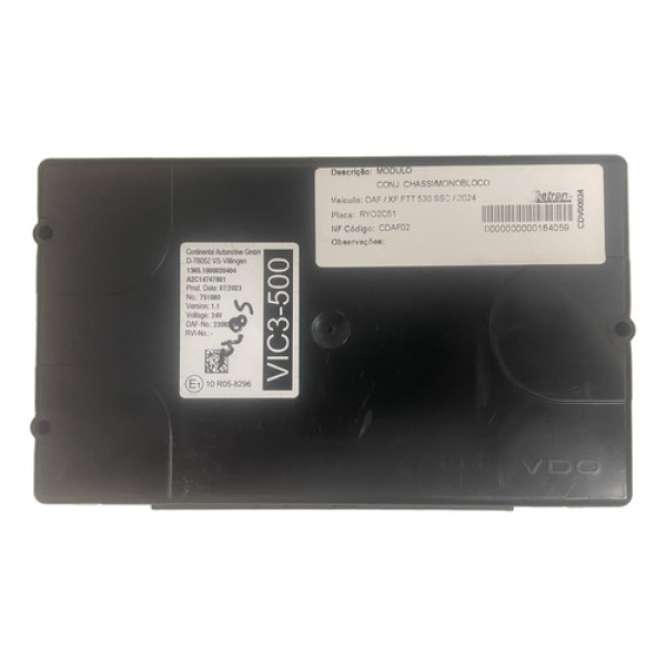Módulo Vic 3 500 Xf Ftt 530 2024 - A2c14747601 / 2206308