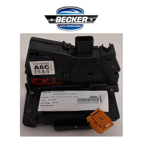 Fechadura Elétrica T.d. Onix Joy Black 2021 - 13518395 / A6c