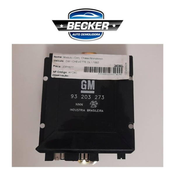 Módulo Gm Chevette Dl 1992 - 93203273