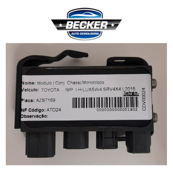 Módulo Aquecedor Bico Injetor Toyota Hilux 07/15 2855130010