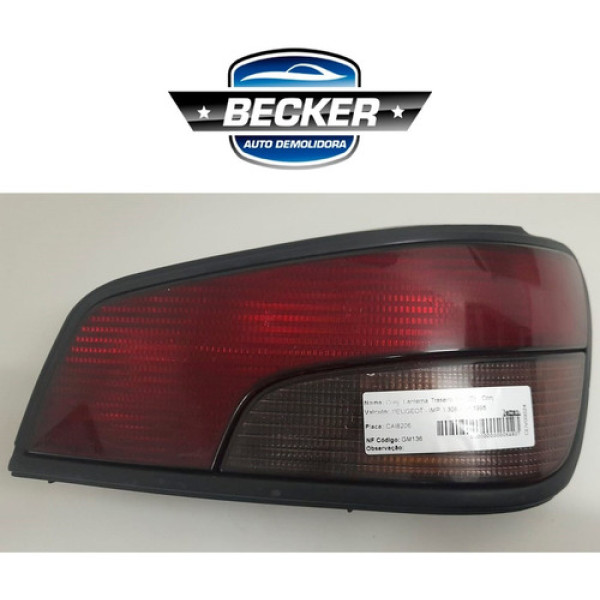 Lanterna Traseira Direita Peugeot 306 Xs 1995