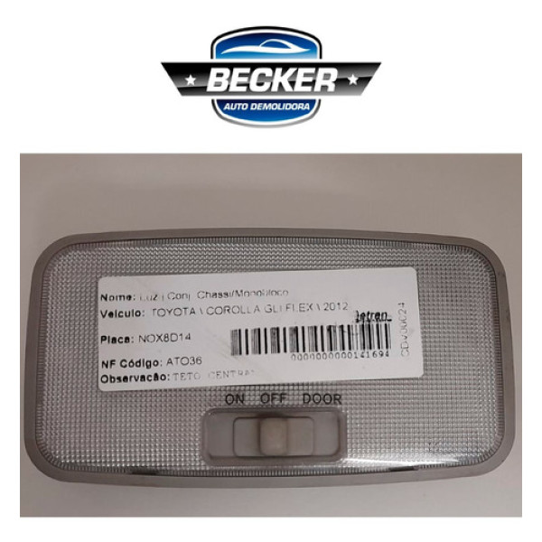 Luz Interna Toyota Corolla Gli Flex 2012 - 10823